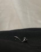 Black Stone Nose Pin (4 mm)