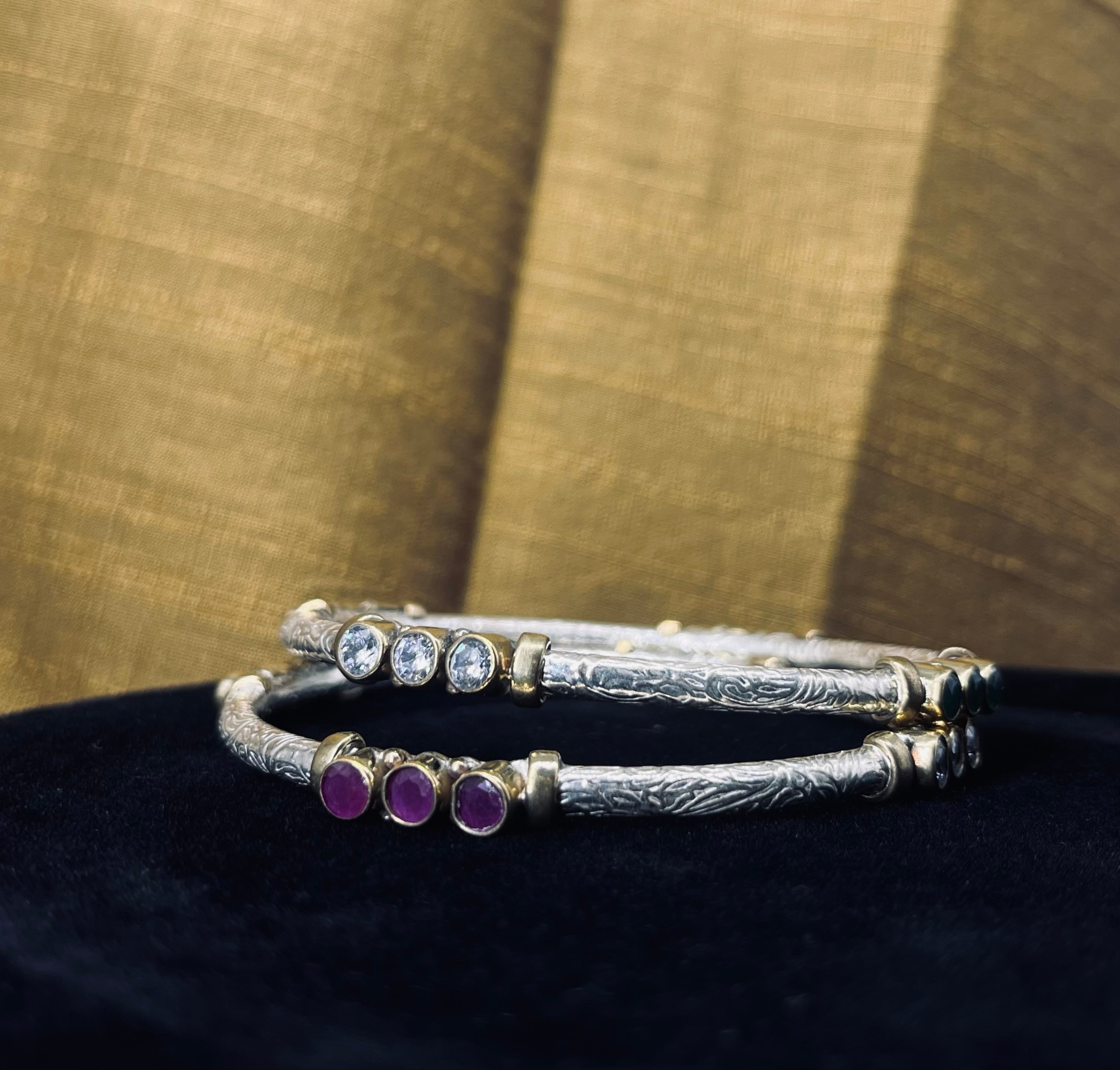 Tricolour Pushpanjali bangles