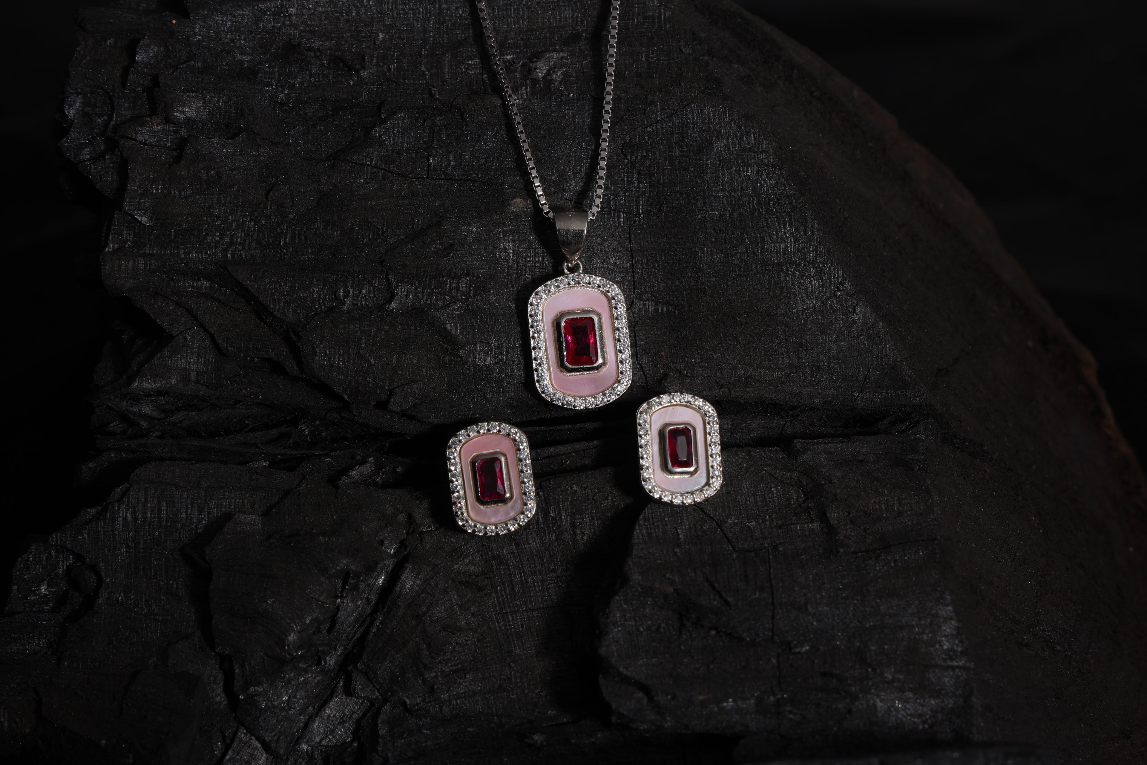 Crimson Charm Enamel Set