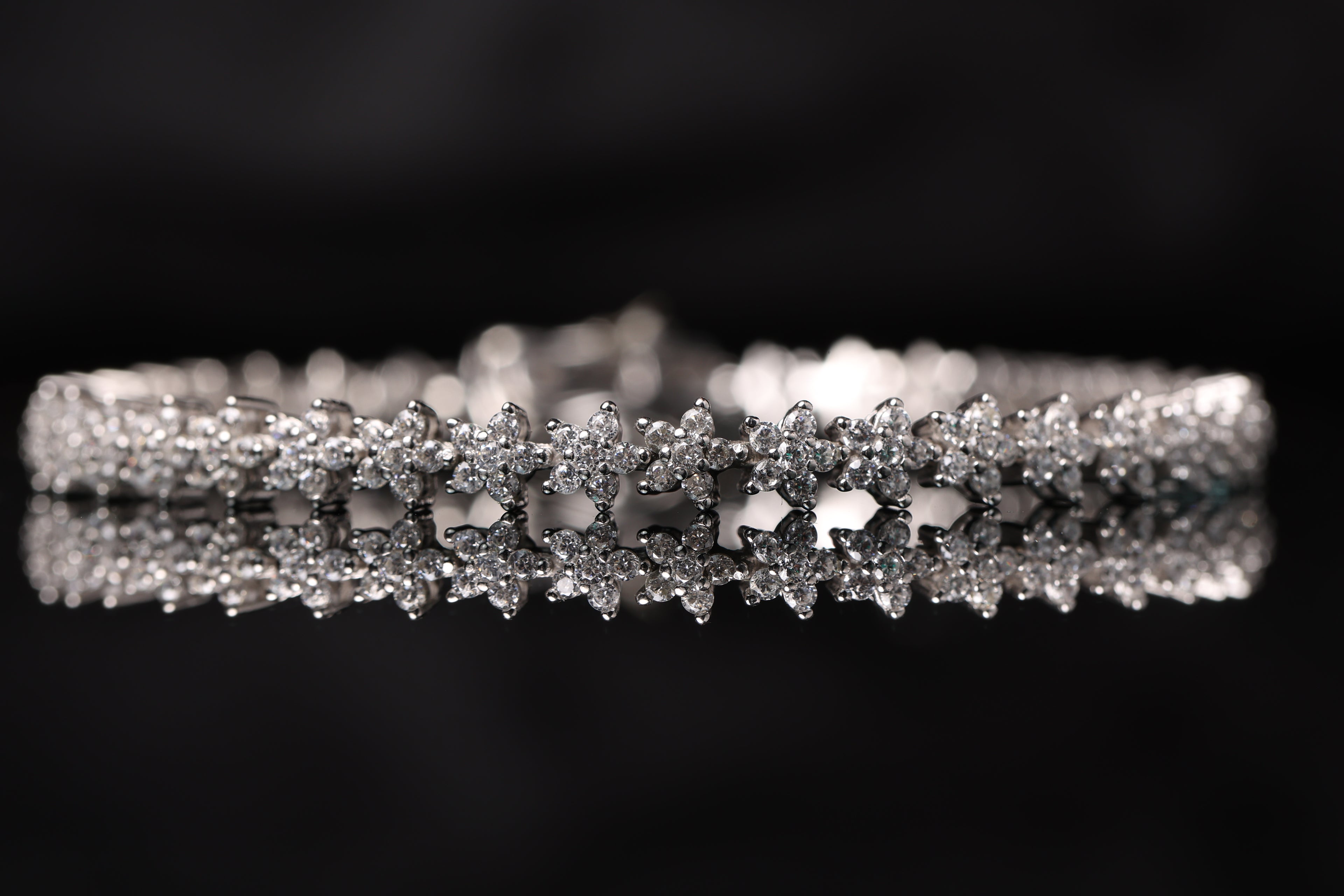 midnight blossom diamond bracelet