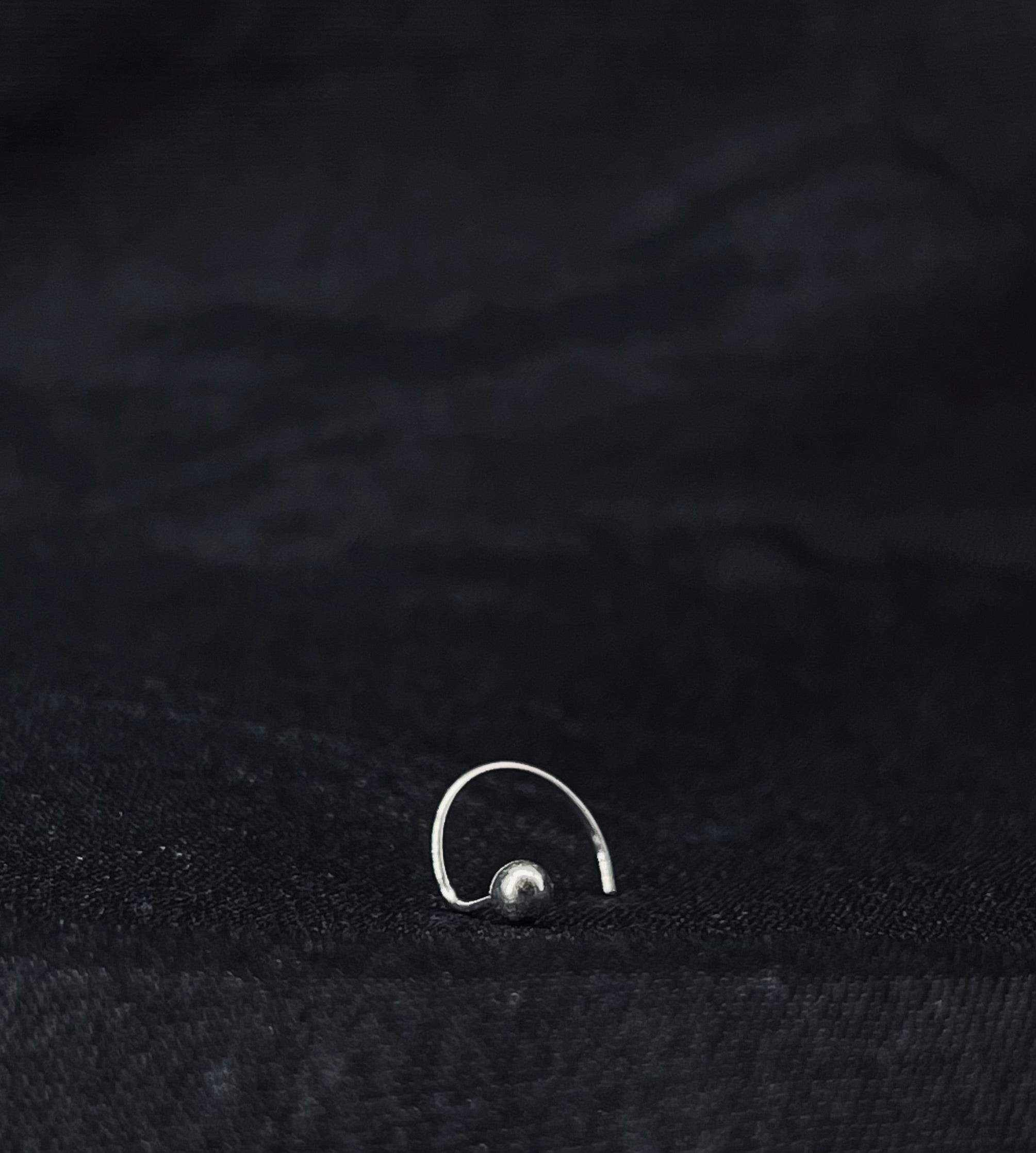 Small Silver Bead Nose Pin