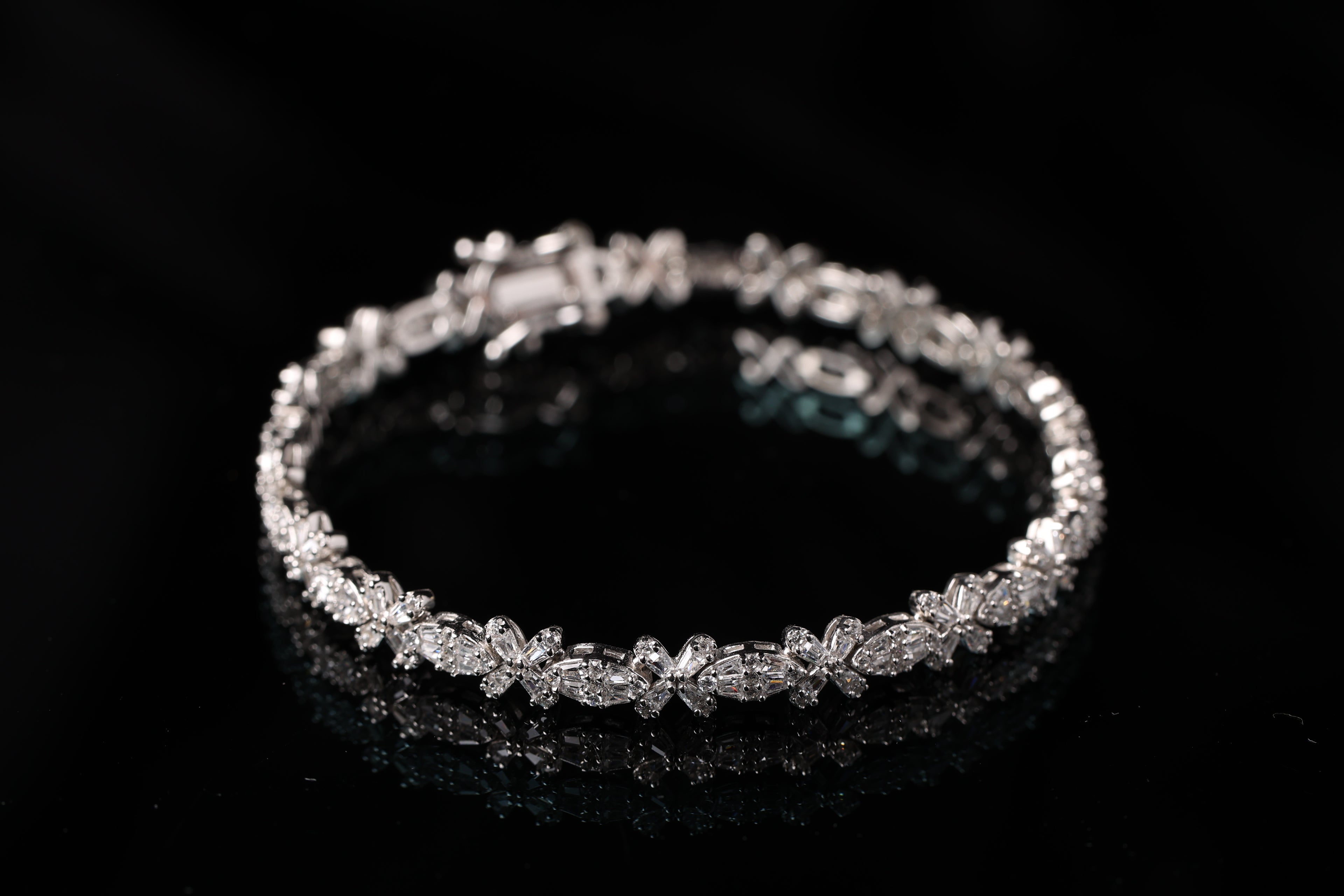Frost blossom diamond bracelet