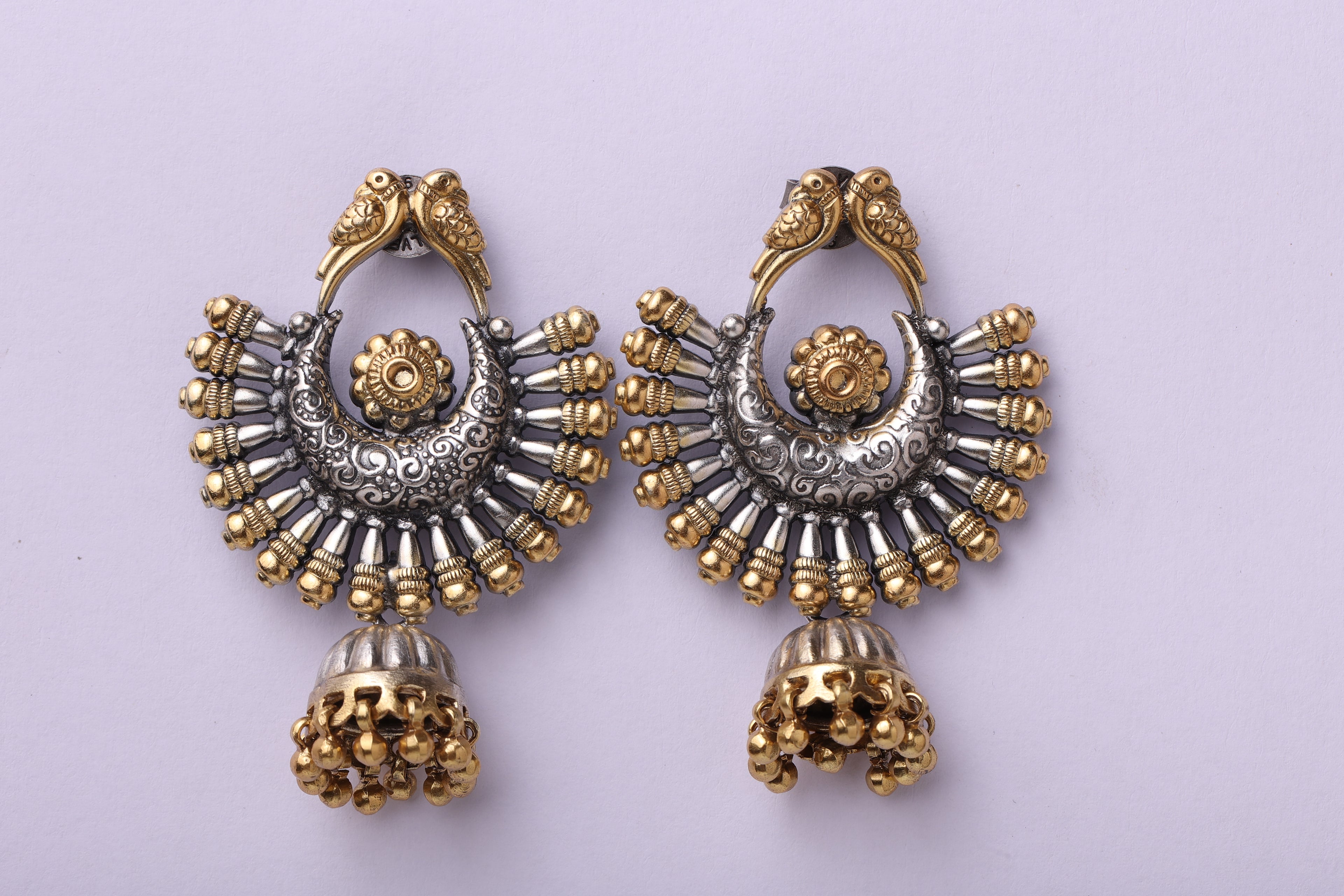 Twin Sparrow Temple Jhumkas
