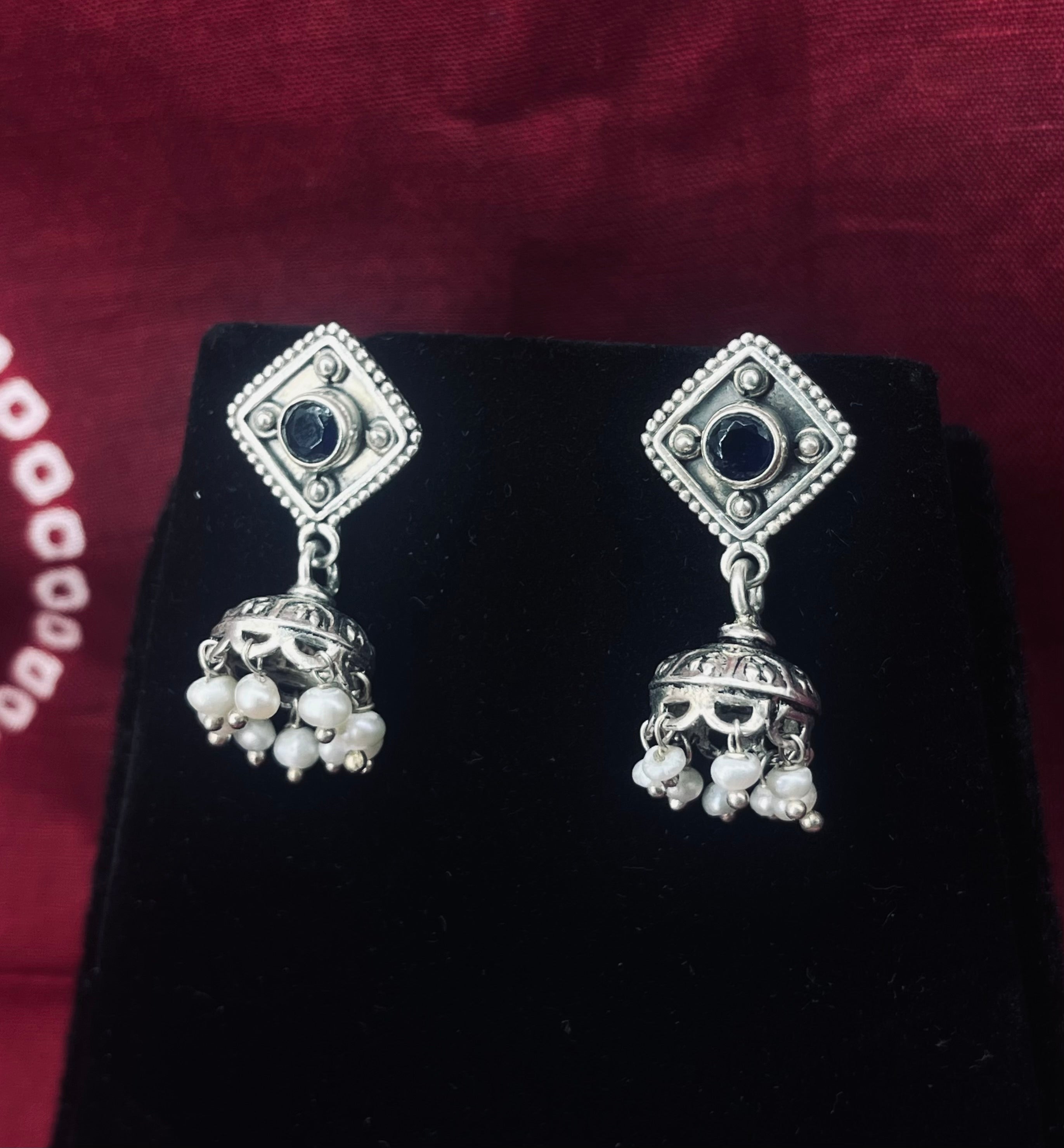 Black Stone Charkat Earrings