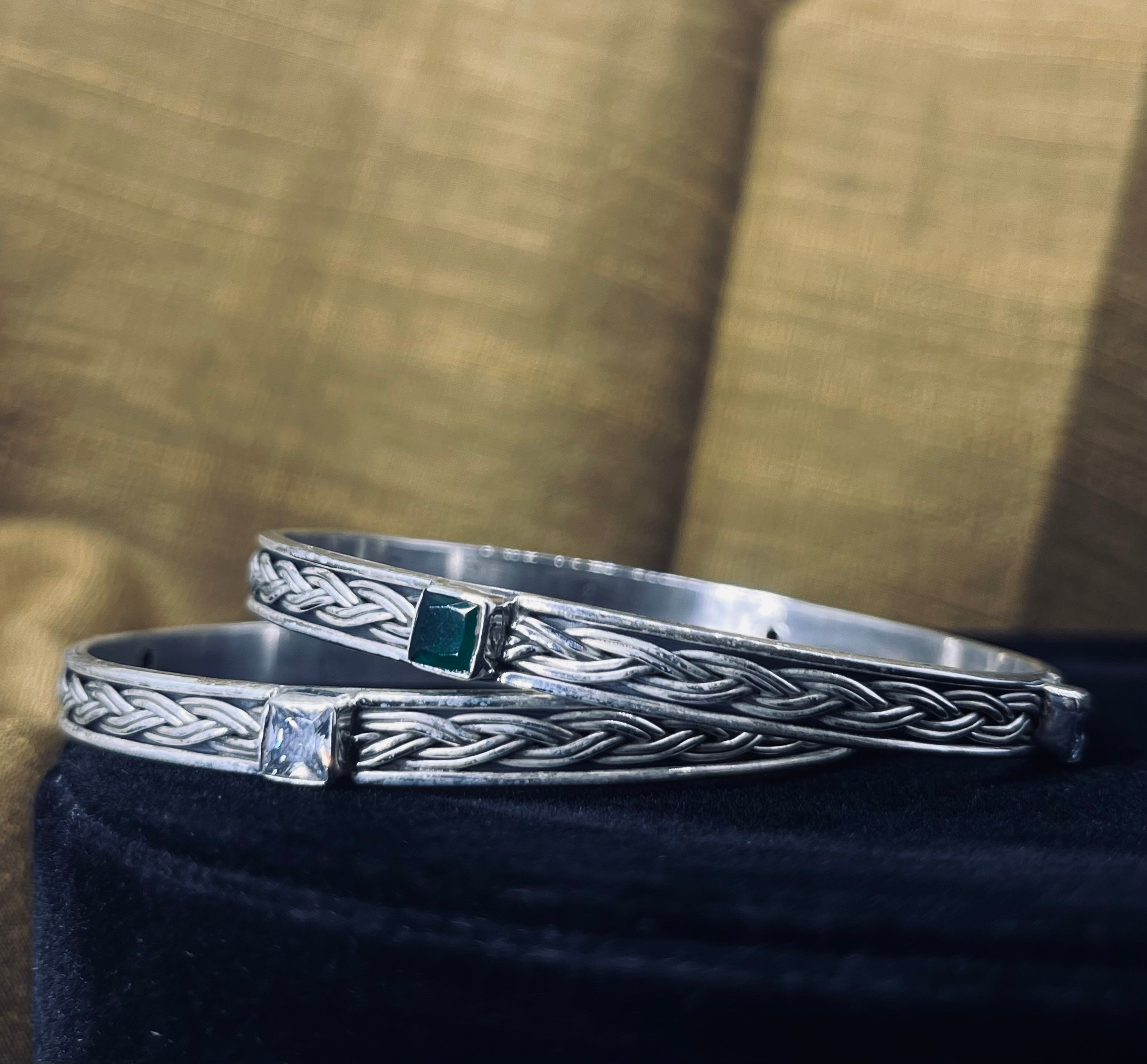 Tricolour Braided Bangles