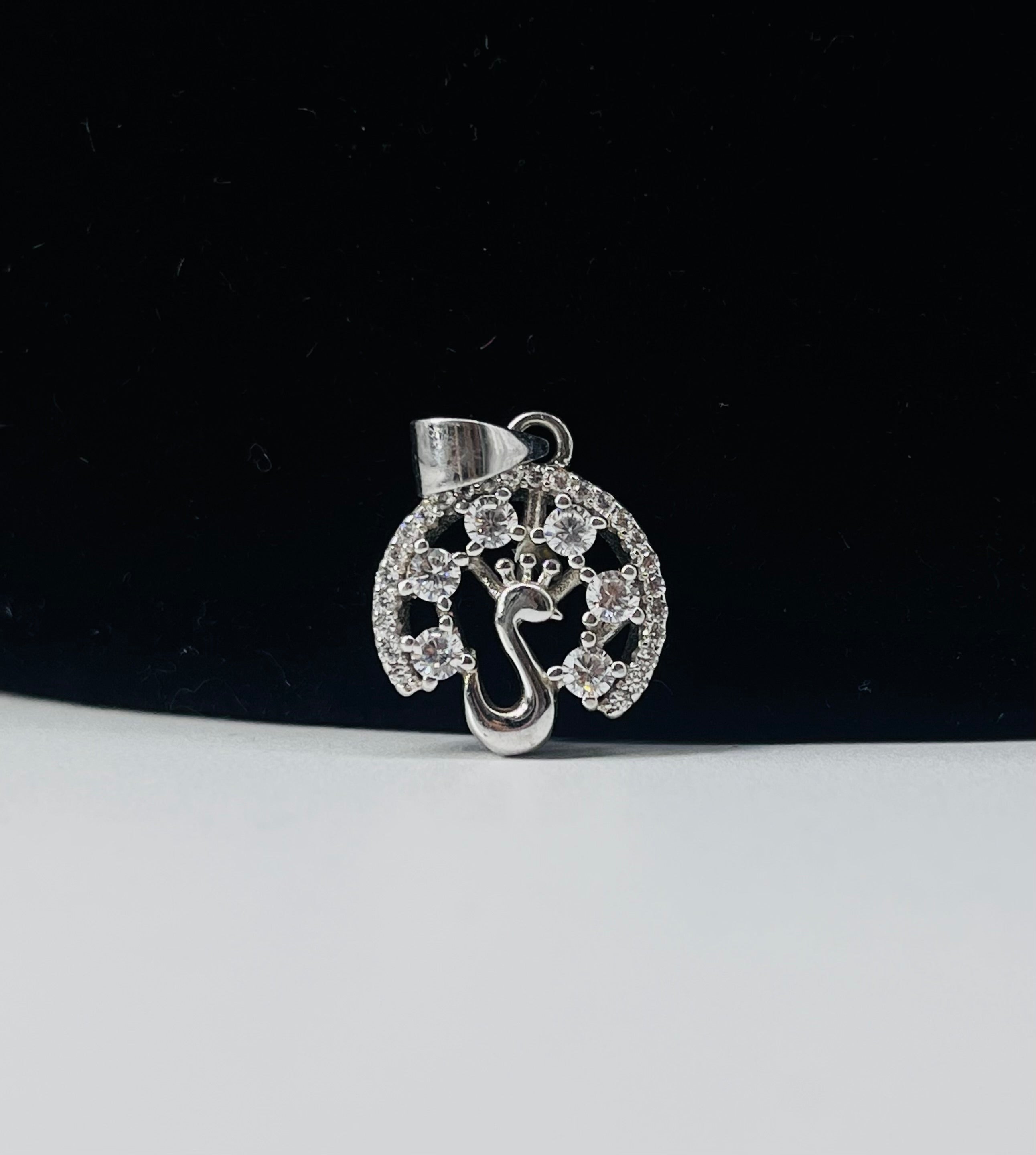 Diamond Peacock Pendant