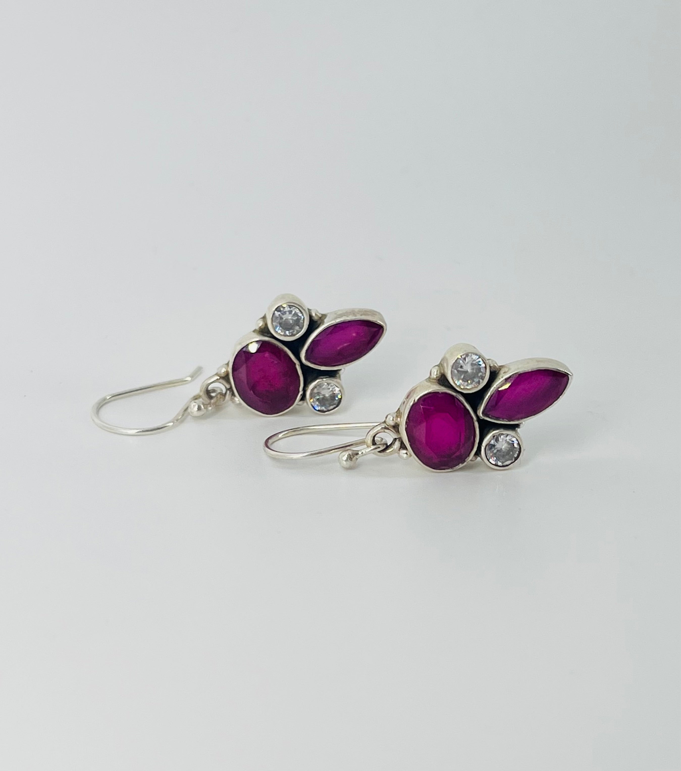 Ruby Dual Tone Earrings