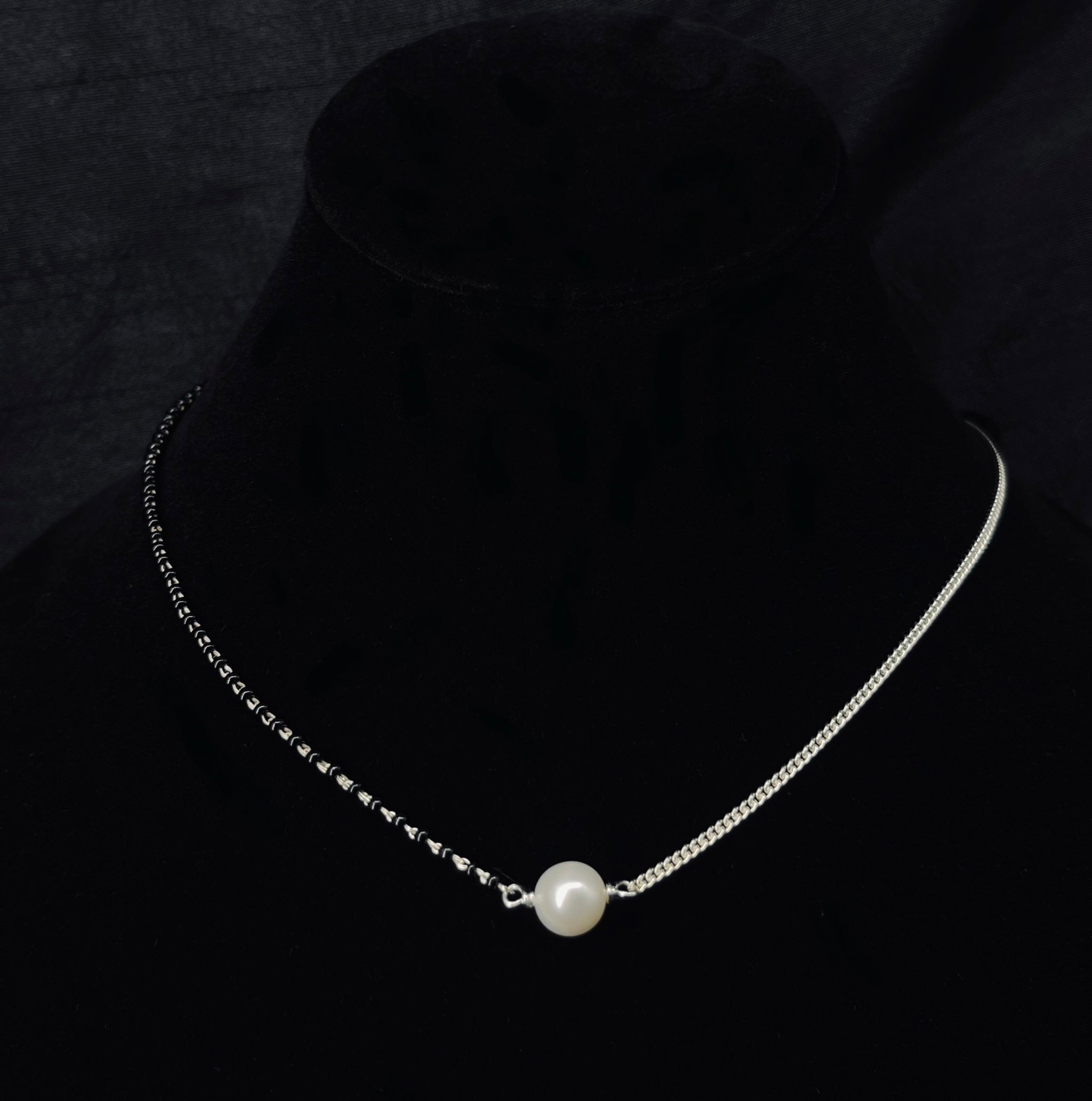 Pearl Charm Dual Chain Necklace