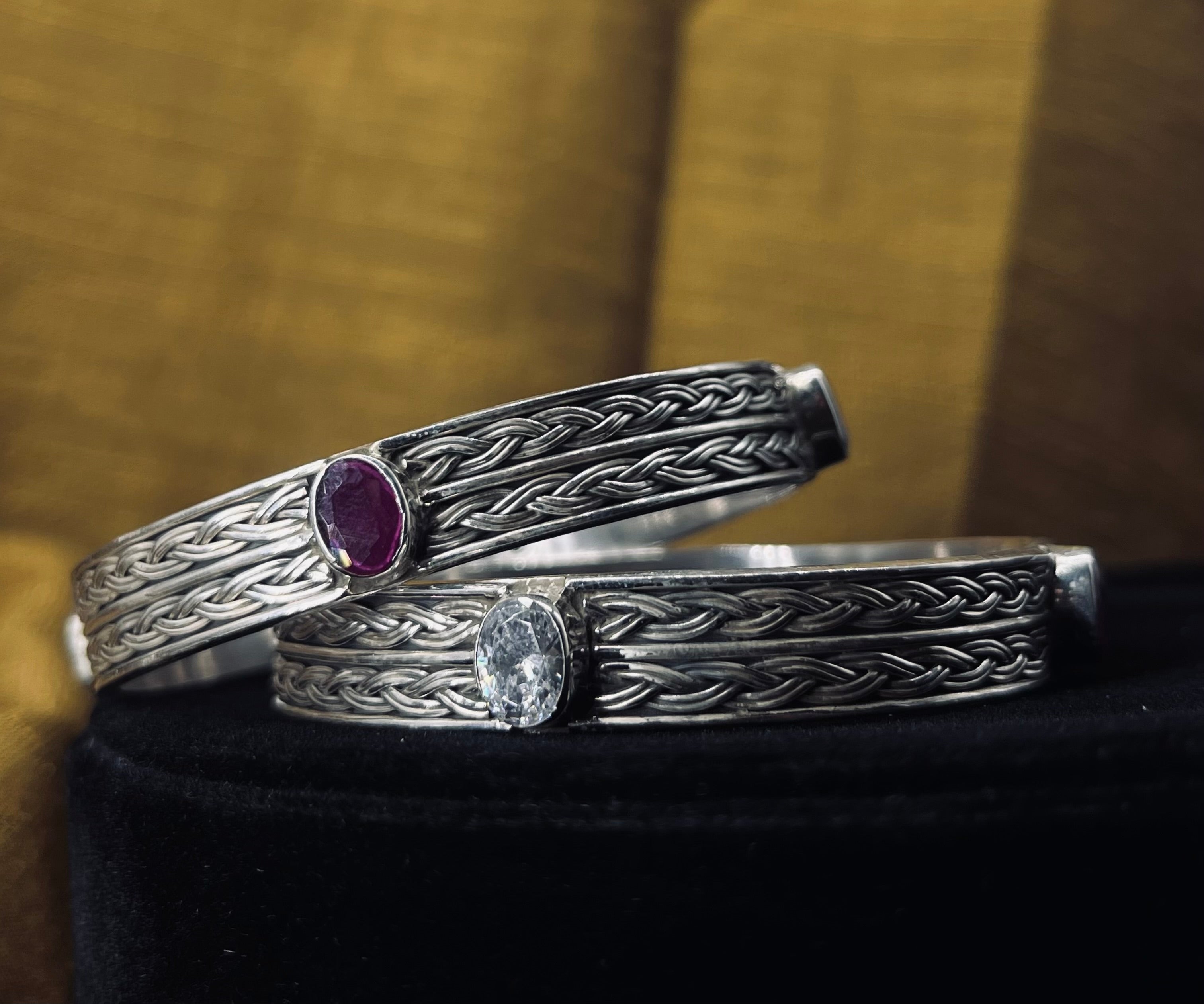 Ticolour Double-Braided Bangles