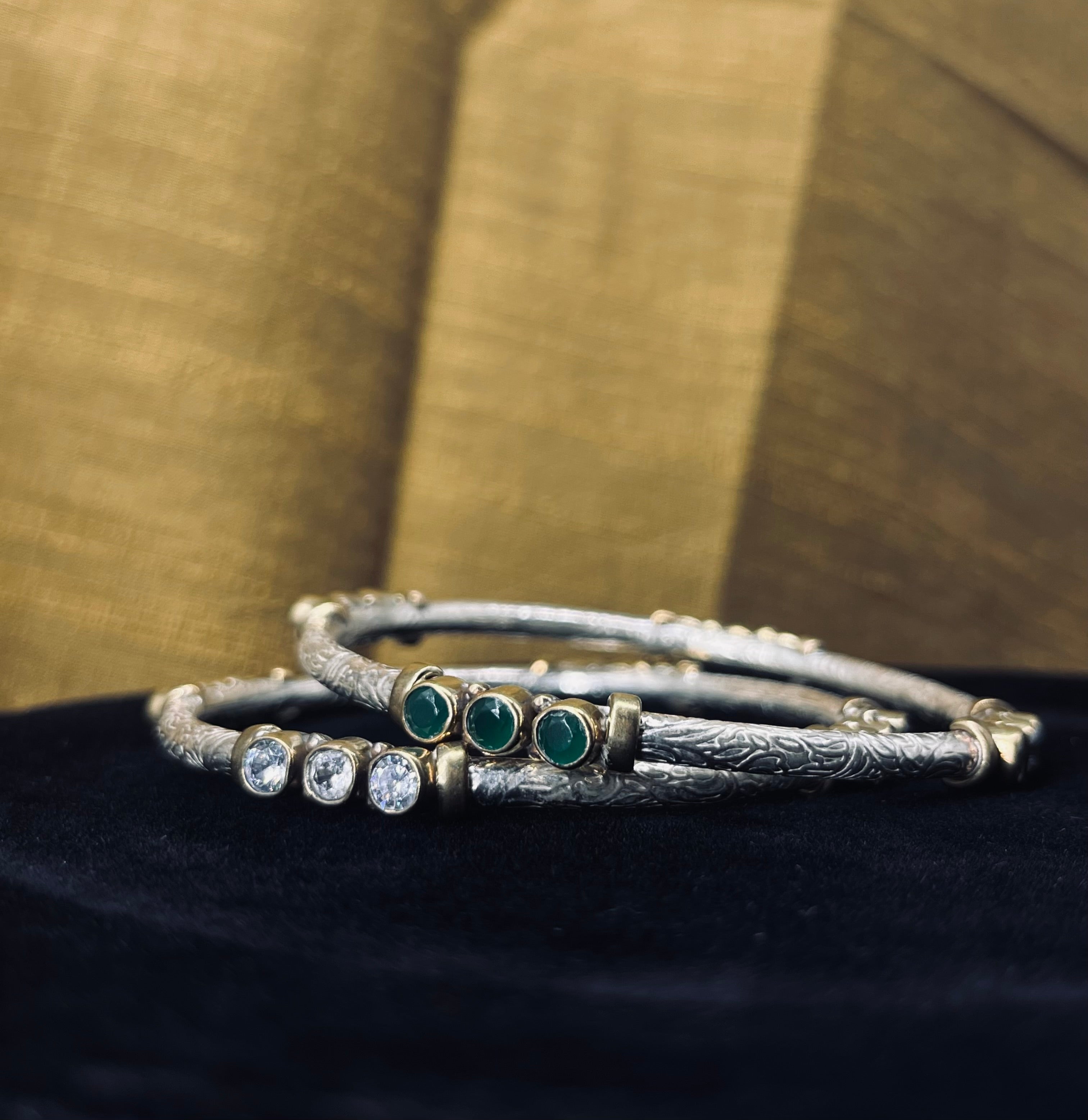 Tricolour Pushpanjali bangles