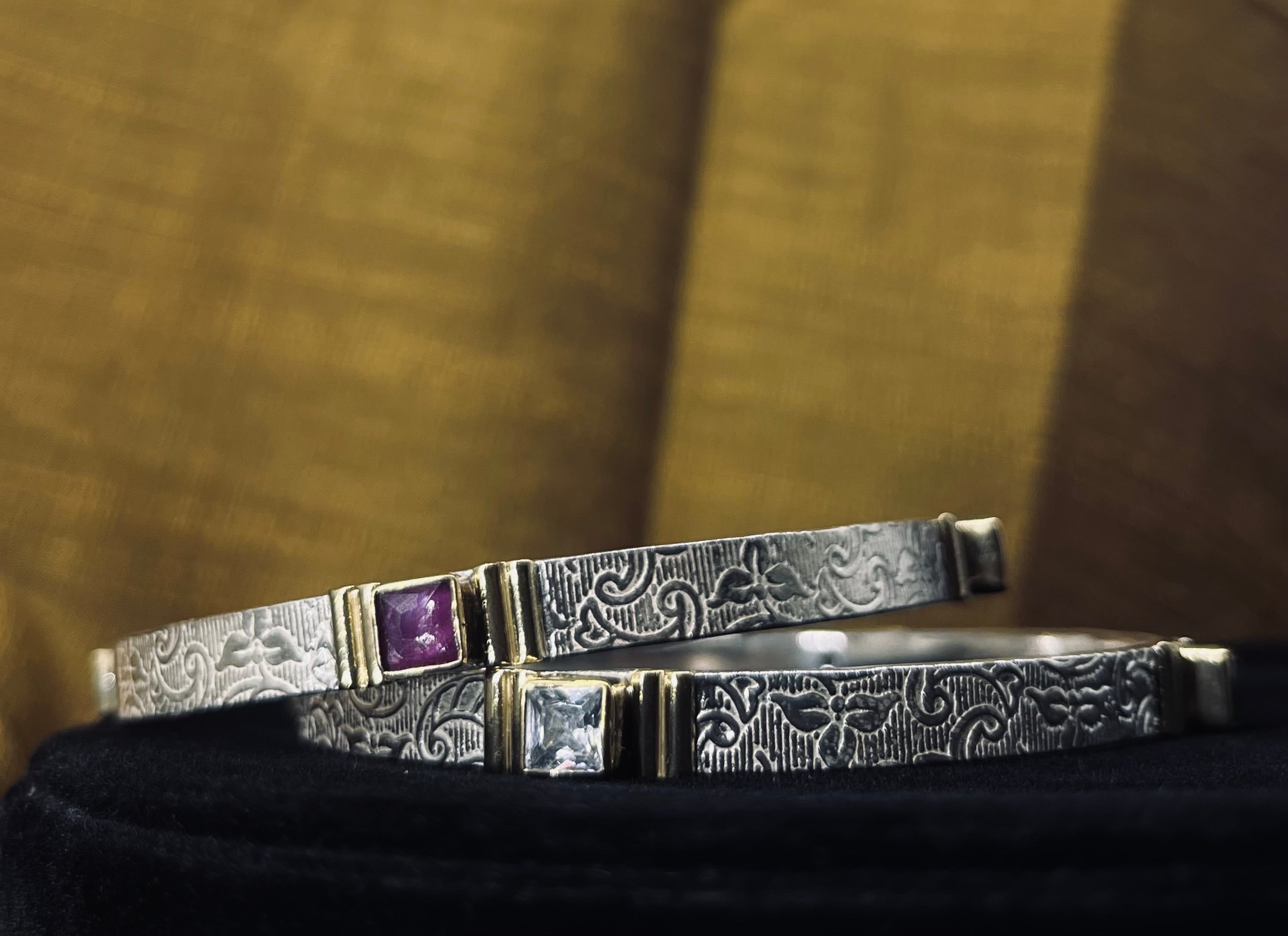 Tricolour Flora Bangles