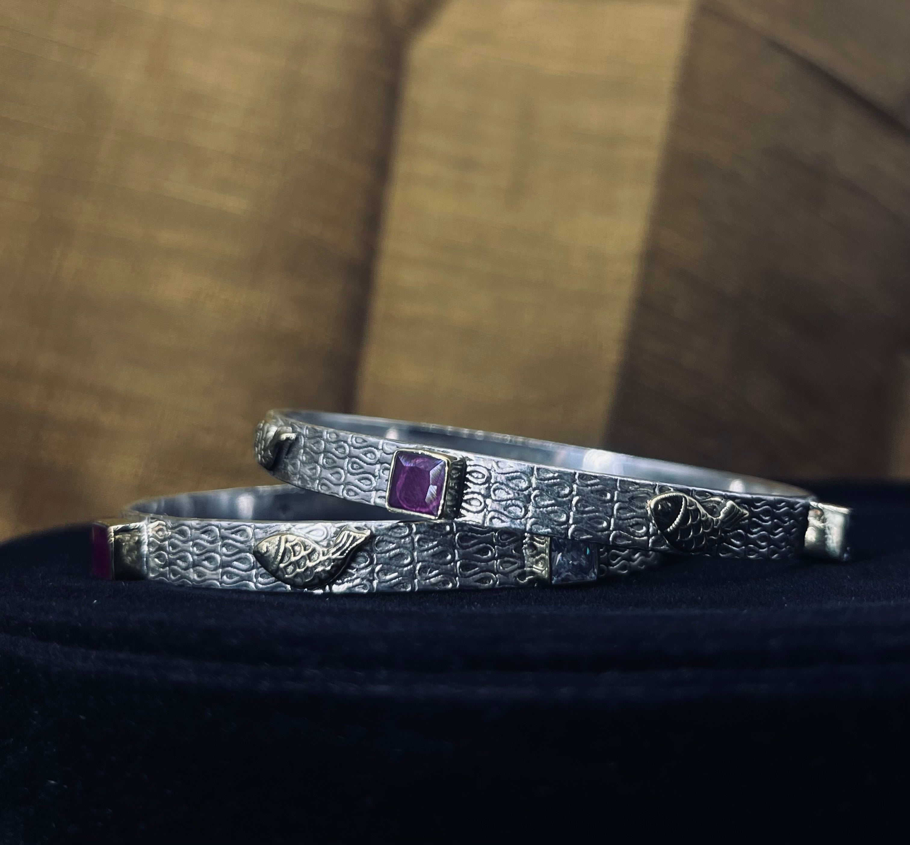 Tricolour River-Flow Bangles