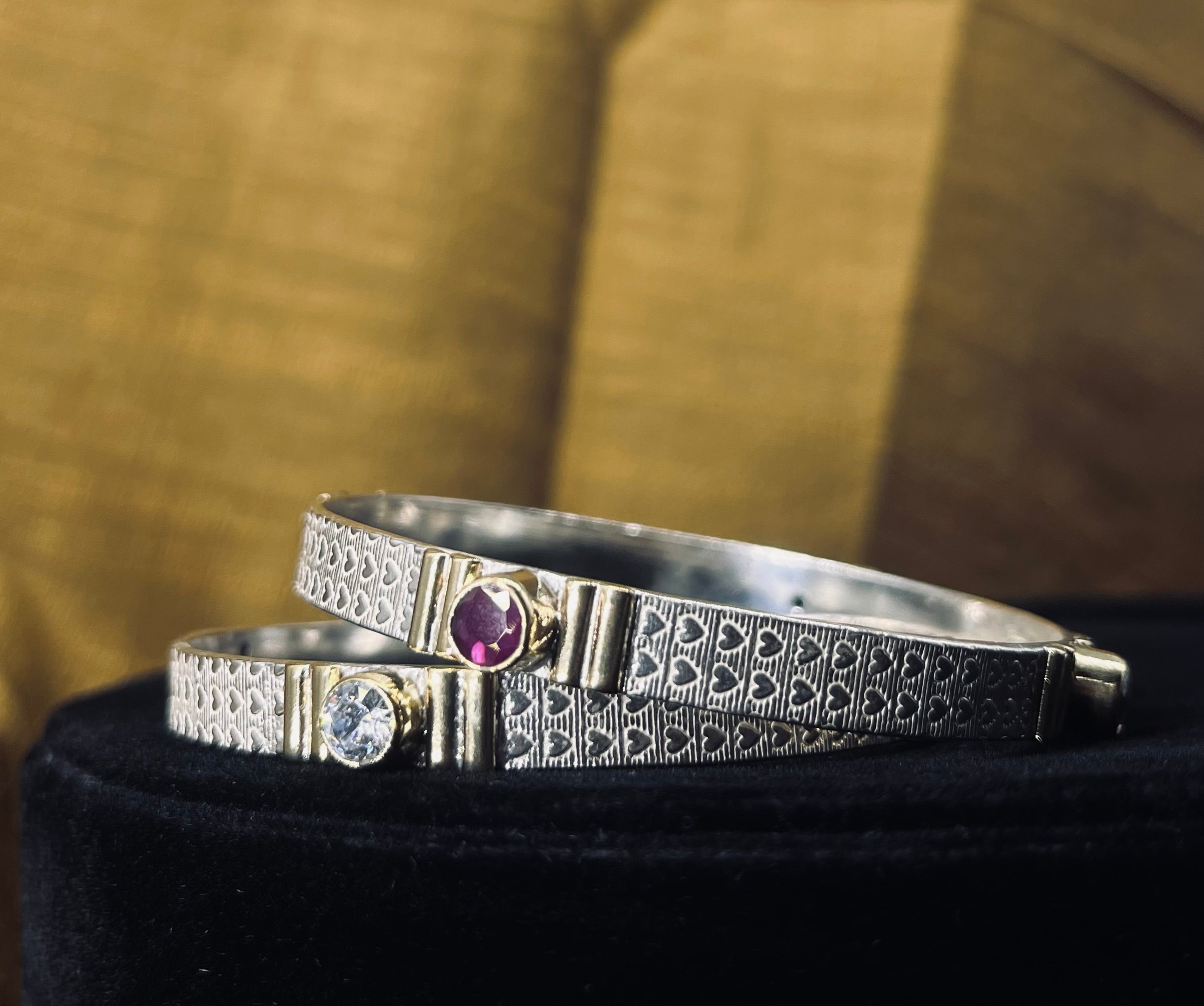 Tricolour Heart Bangles