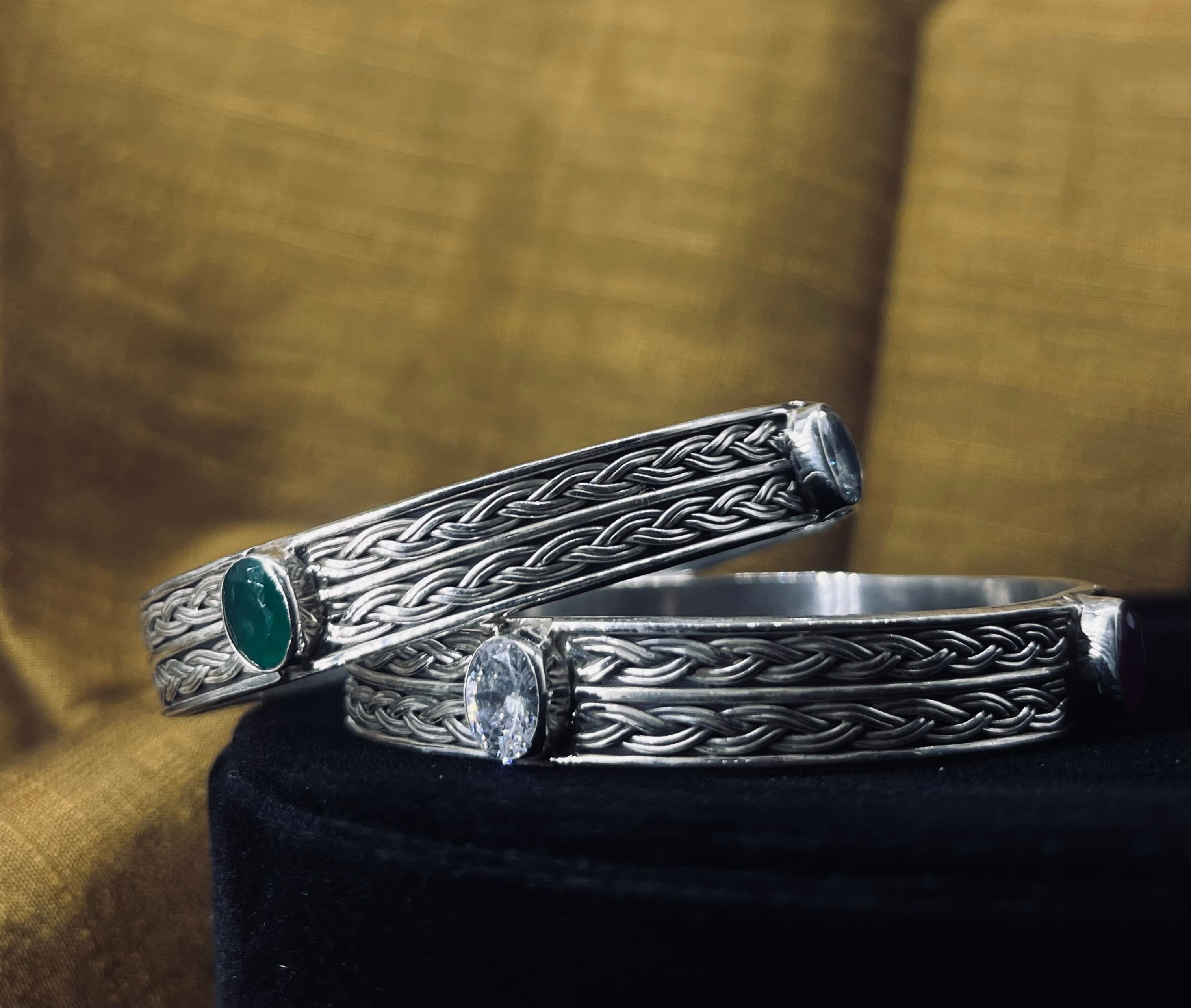 Ticolour Double-Braided Bangles