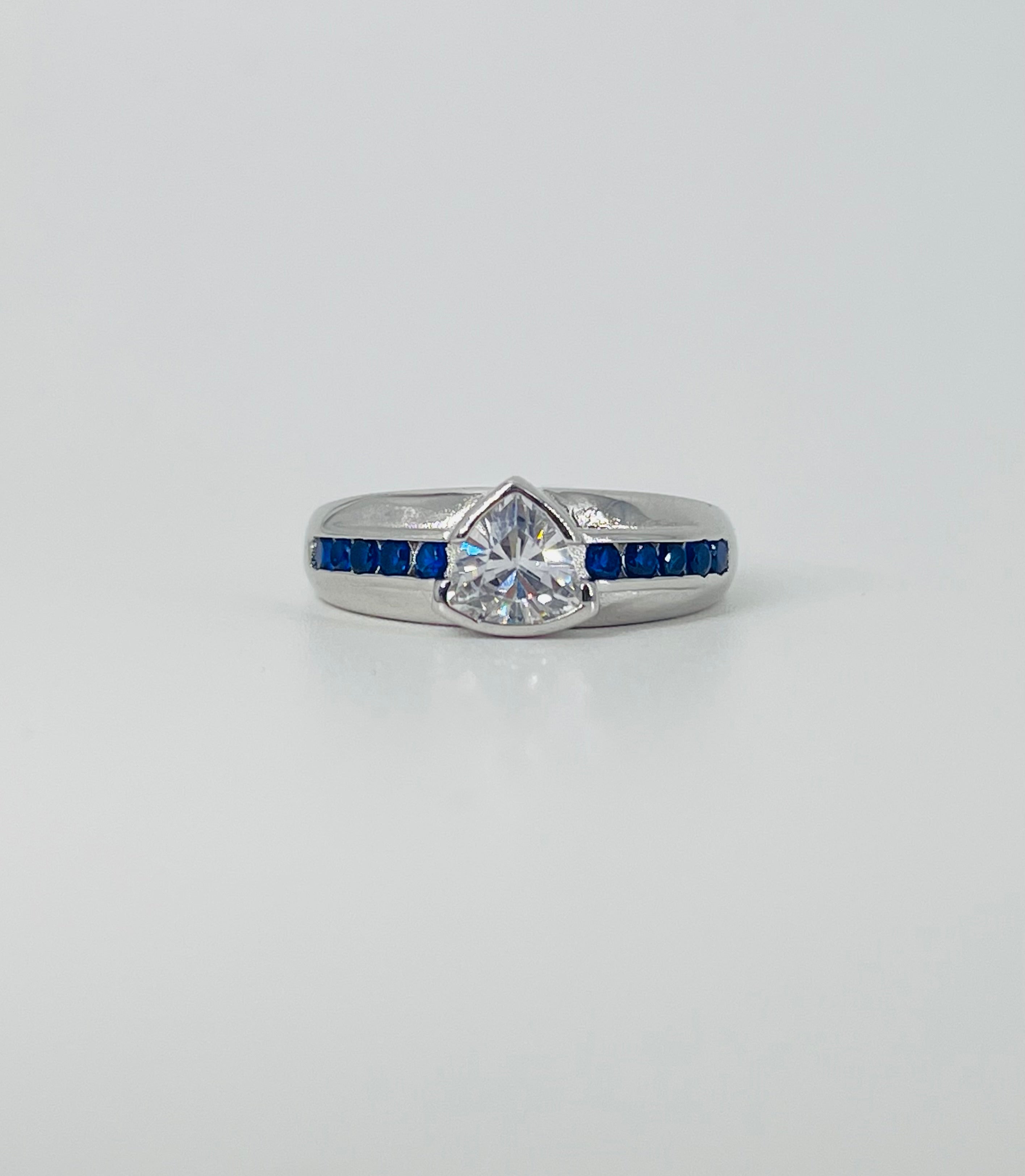 Sapphire Crown Ring