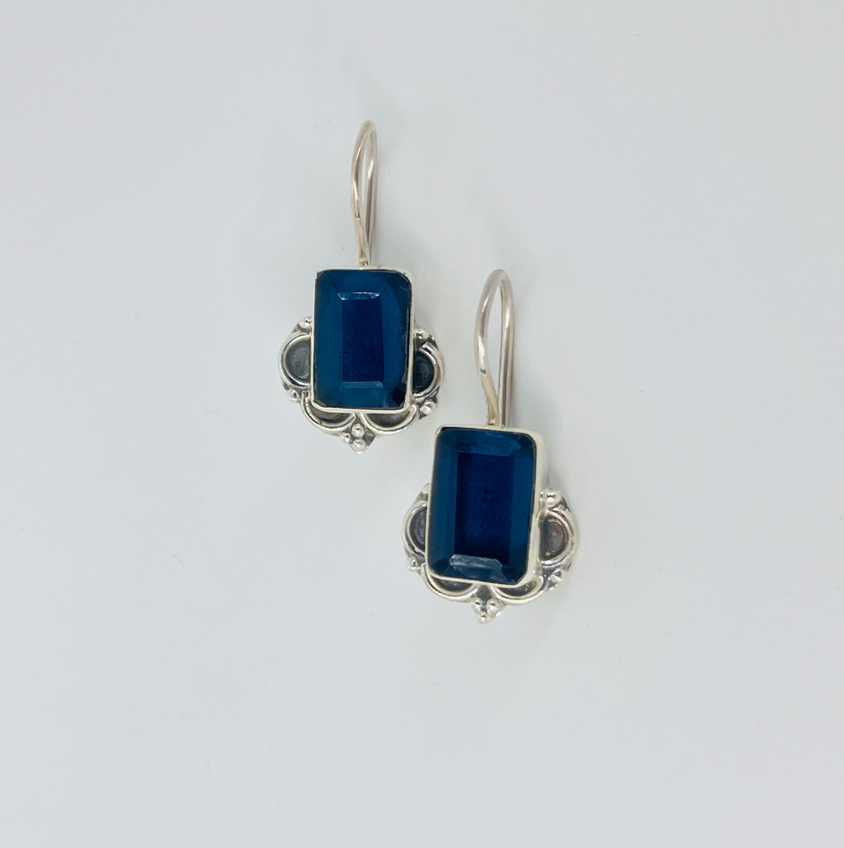 Sapphire Contemporary Earrings