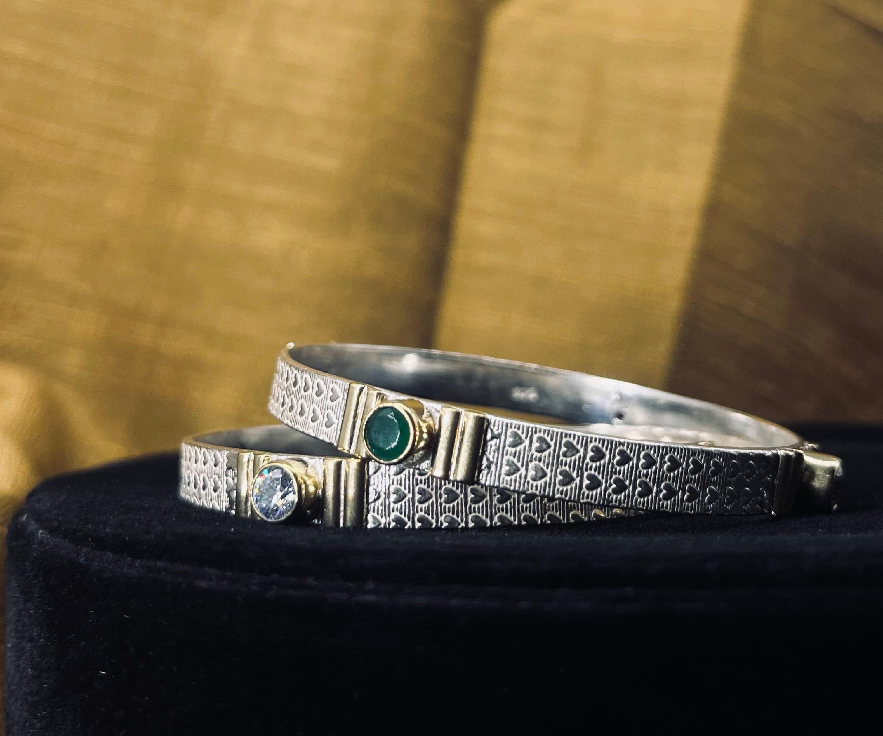 Tricolour Heart Bangles