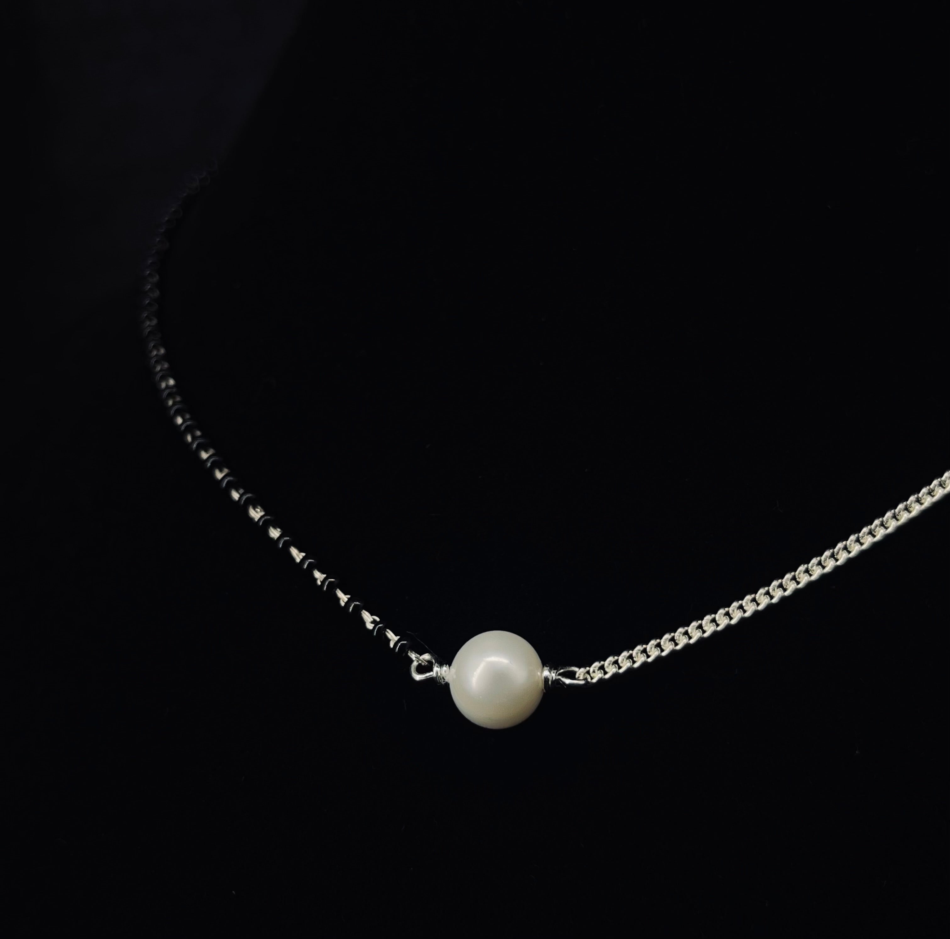 Pearl Charm Dual Chain Necklace