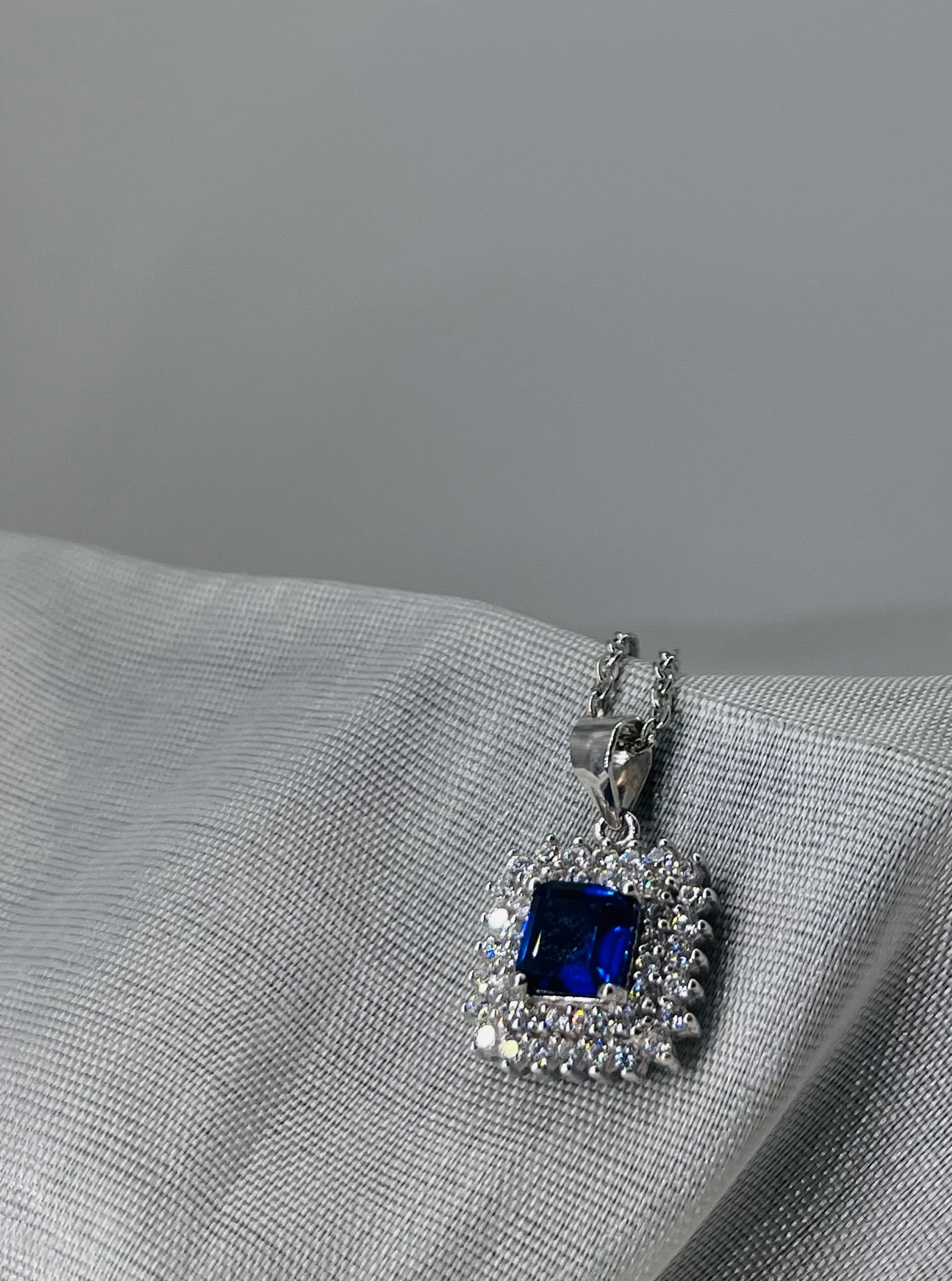 Sapphire Crown Necklace