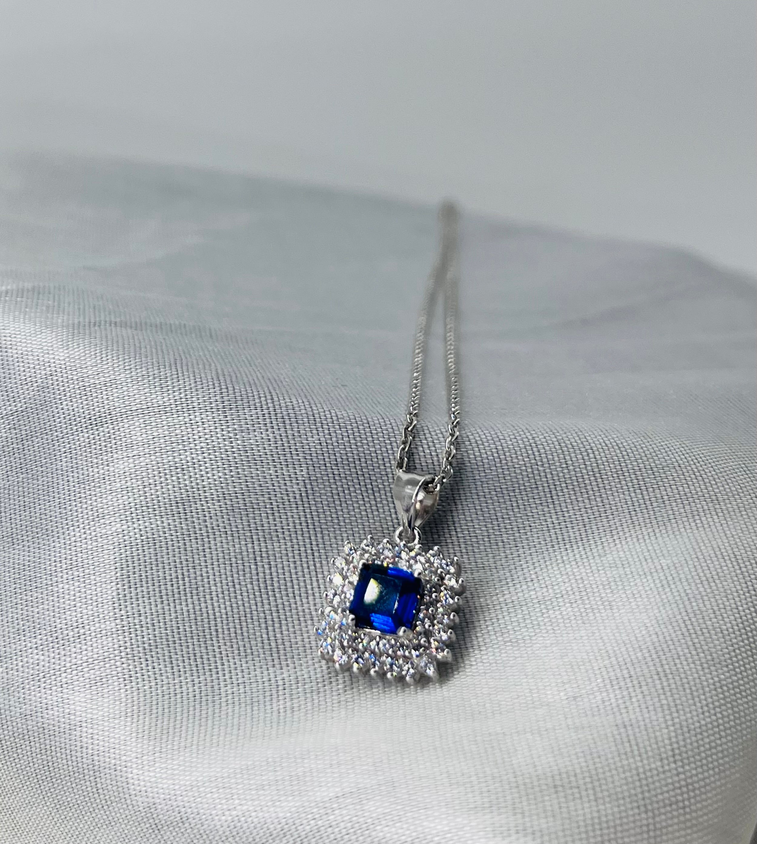 Sapphire Crown Necklace