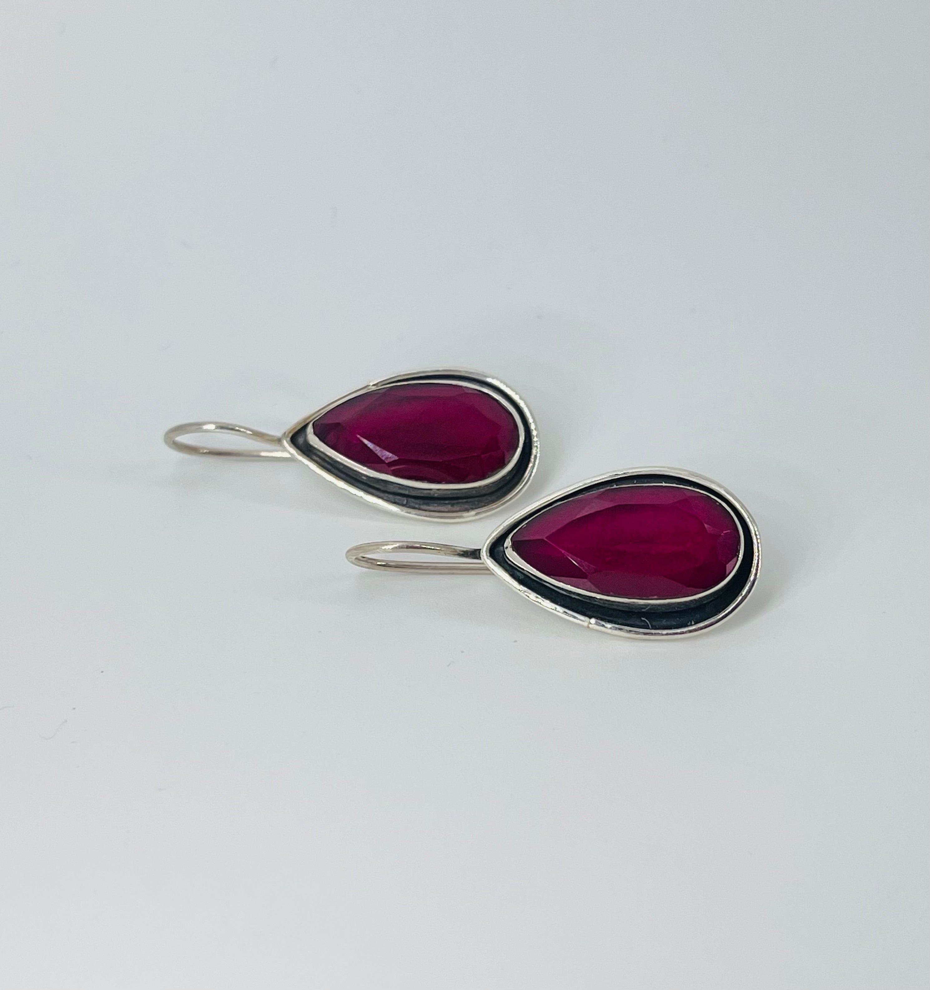 Ruby Droplet Earrings