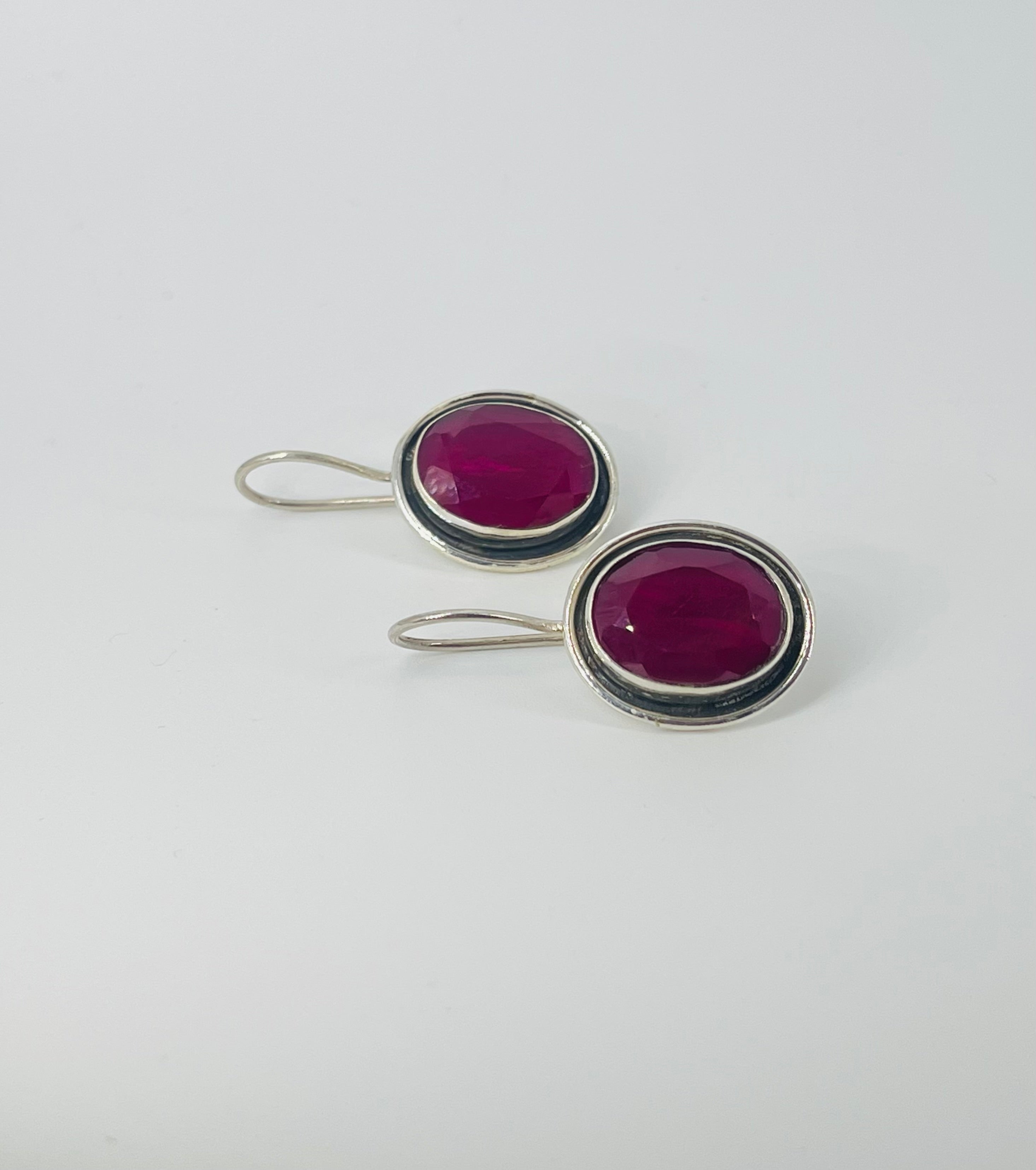 Ruby Oval Earrings