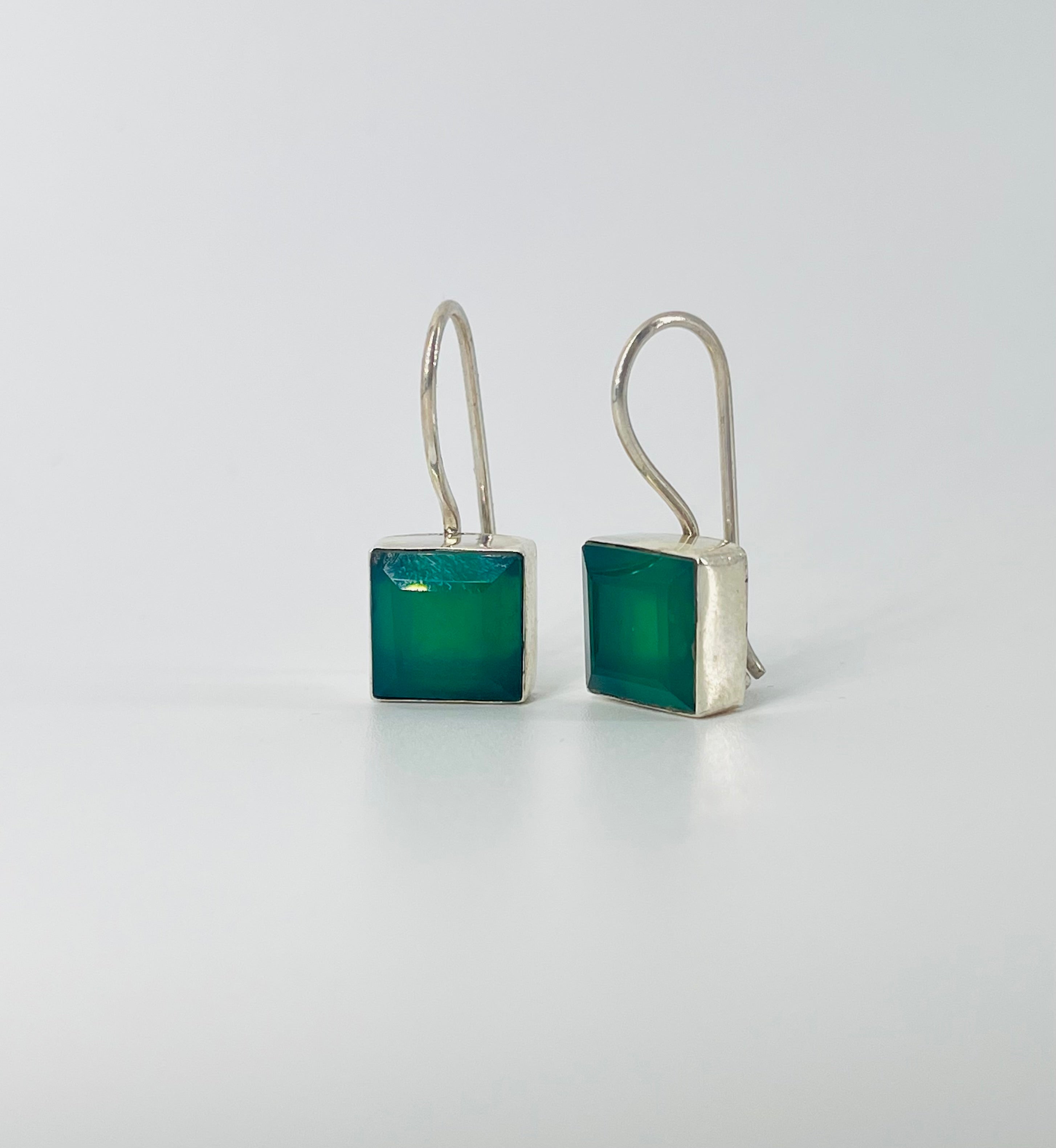 Emerald Cube Earrings