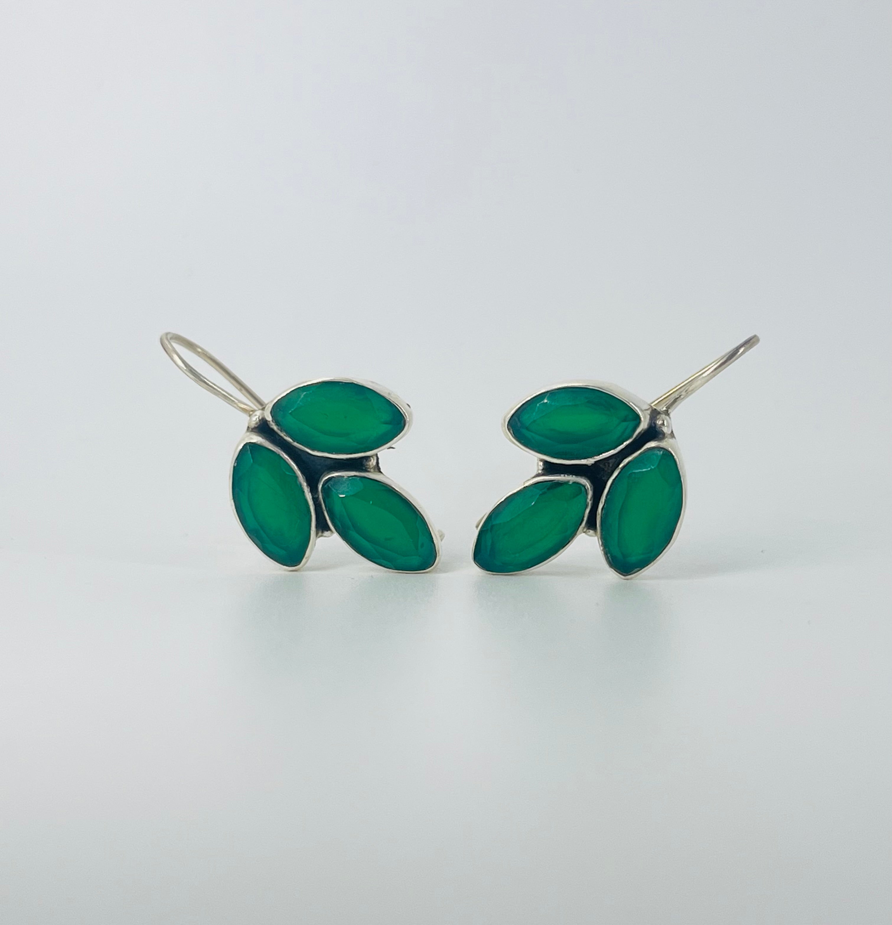 Emerald Leaf Earrings