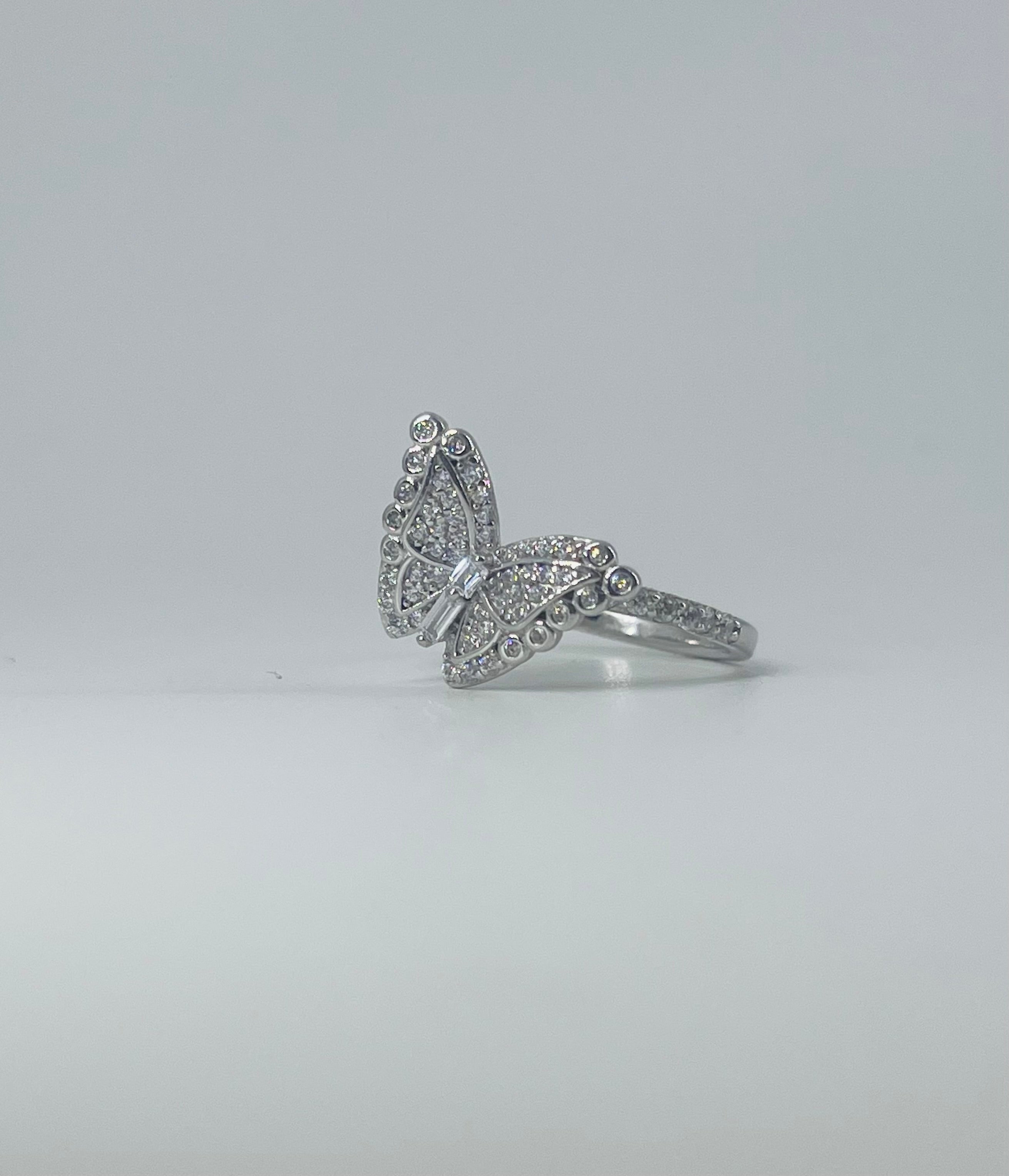 Diamond Butterfly Ring